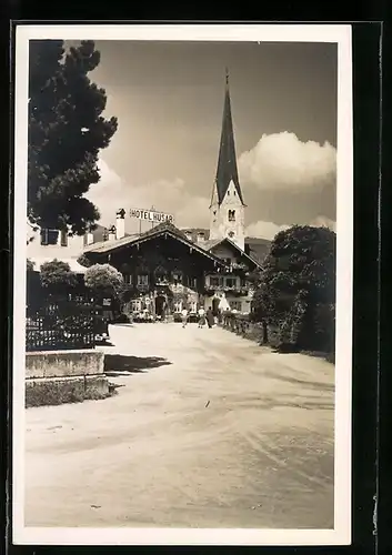 AK Garmisch, Hotel Husar und Kirche