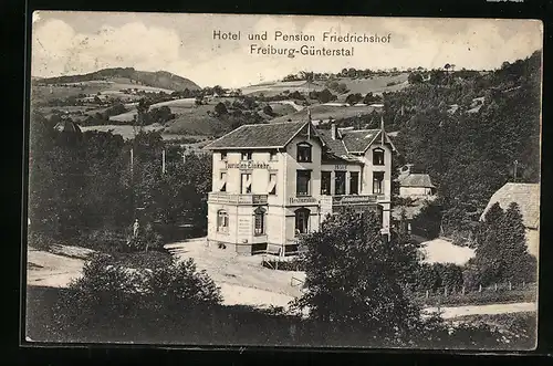 AK Freiburg-Günterstal, Hotel und Pension Friedrichshof