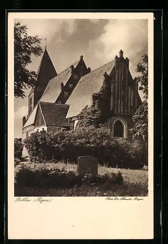 AK Bobbin /Rügen, Kirche im Sonnenschein