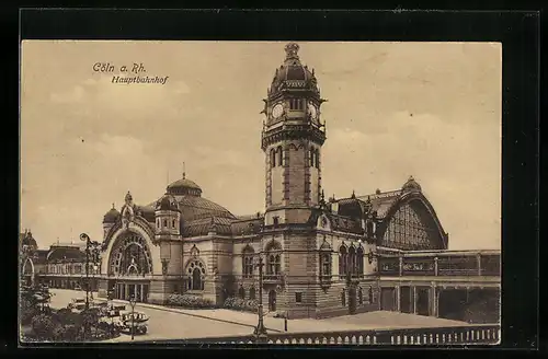 AK Cöln a. Rh., Blick zum Hauptbahnhof