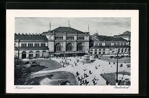 AK Hannover, Blick zum Bahnhof