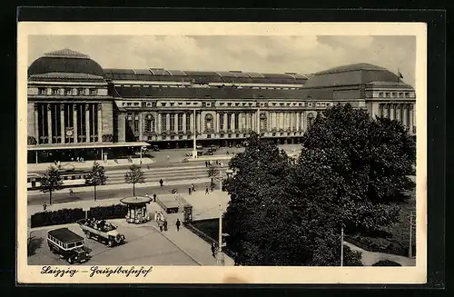 AK Leipzig, Blick zum Hauptbahnhof