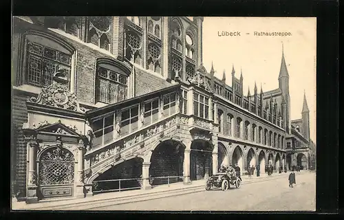 AK Lübeck, Die Rathaustreppe