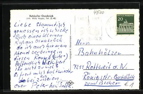AK Osnabrück, Ratskeller