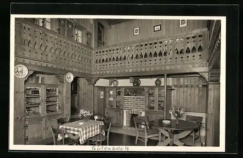 AK Gütenbach /Schwarzwald, Hotel Café Bachhof
