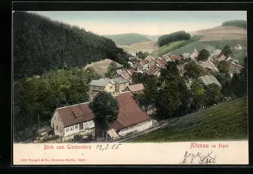 AK Altenau im Harz, Blick vom Glockenberg