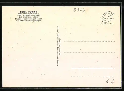 AK Langenei /Sauerland, Hotel Schweinsberg