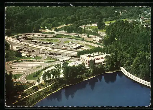 AK Remscheid, Restaurant in der Mebusmühle aus der Vogelschau