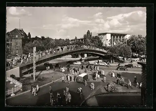 AK Düsseldorf, Aluminium-Brücke und Europa-Halle