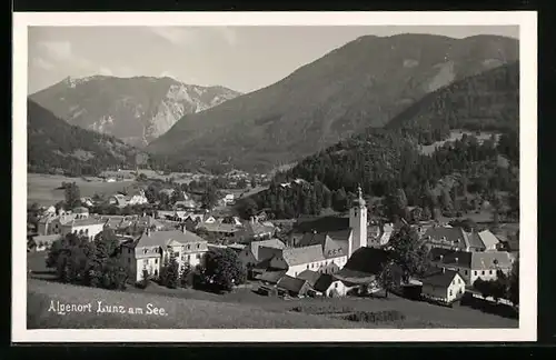AK Lunz am See, Totalansicht mit Kirche