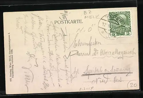 AK St. Osswald, Ortsansicht, Schafherde