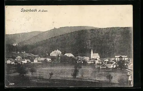 AK Sparbach, Ortsansicht mit Hinterland