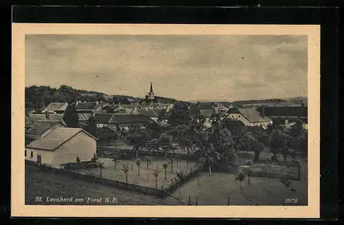 AK St. Leonhard am Forst, Gesamtansicht, Kirchturm