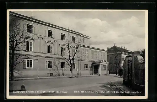 AK Baden bei Wien, Kaiser-Franz-Ring, Heim der Krankenversicherungsanstalt der Bundesangestellten