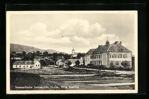 AK Steinabrückl, Ortsansicht mit Kirche