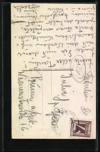 AK Senftenberg, Kirche mit Uhrturm