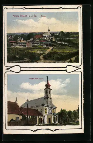 AK Maria Ellend, Gnadenkirche, Totalansicht