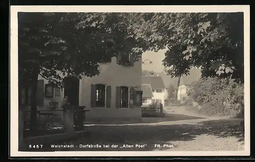 AK Walchstadt, Dorfstrasse bei der Alten Post