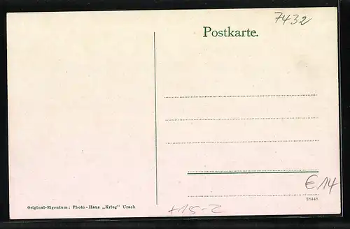 AK Bad Urach, Ortsansicht, Zeppelin