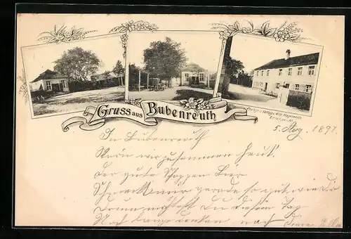 AK Bubenreuth, Gasthaus, Strassenpartie, Ortspartie