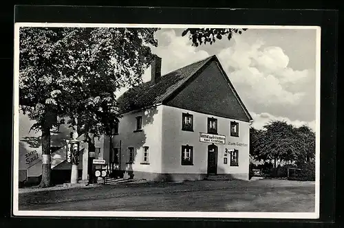 AK Grünenbaum über Schalksmühle /Westf., Gasthof zum Grünenbaum K. Krefting mit Strasse