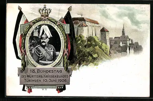 AK Tübingen, 18. Bundestag des Württemberg. Kriegerbundes 1906