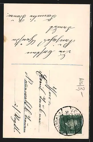 AK Dame mit Schneeball neben Schlitten