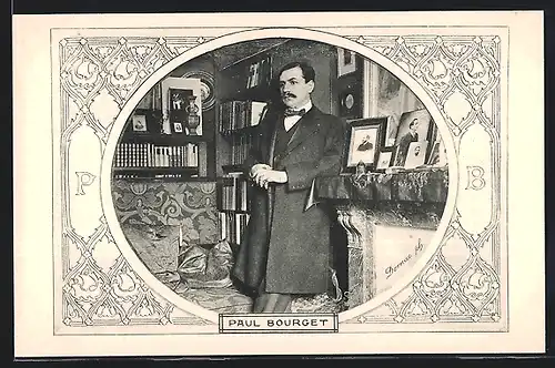 AK Paul Bourget, Portrait des Autoren