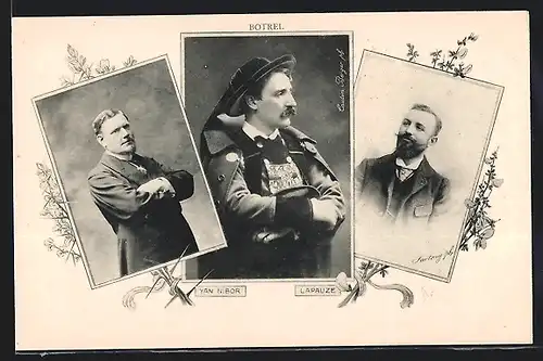 AK Botrel, Yan Nibor und Lapauze, Portraits der Dichter