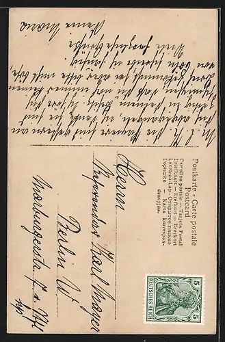 AK Chr. Fürchtegott Gellert, Portrait