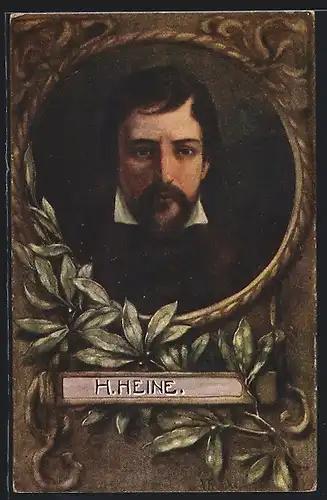 Künstler-AK Heinrich Heine, der junge Dichter im Portrait