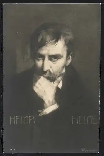 AK Heinrich Heine, nach F. Rumpf