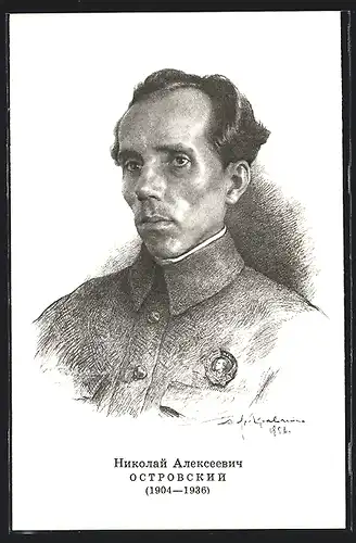 AK Nikolai Alexejewitsch Ostrowski, Portrait