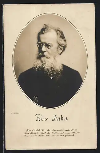 AK Portrait von Felix Dahn