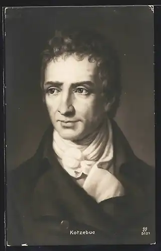 AK Portrait Kotzebue mit Locken