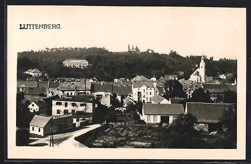AK Luttenberg, Teilansicht mit Kirche aus der Vogelschau