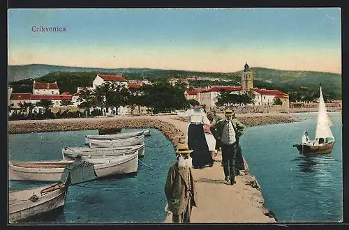 AK Crikvenica, Bürger am Steg