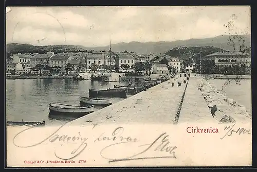 AK Cirkvenica, Ortsansicht von der Anlegestelle