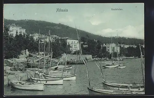 AK Abbazia, Blick auf Bootshafen