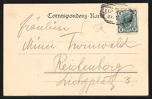 AK Lovrana, Blick zum Ort