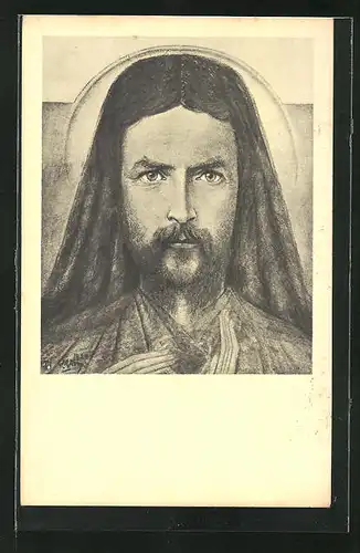 Künstler-AK Jan Toorop: Christuskop 1924