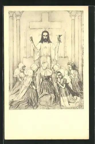 Künstler-AK Jan Toorop: Christus Eucharisticus