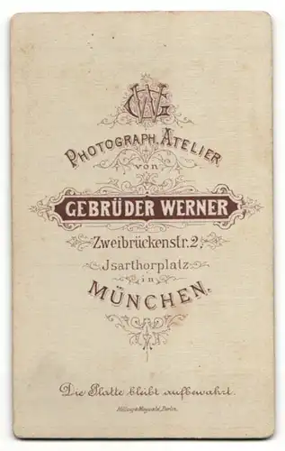 Fotografie Gebrüder Werner, München, Portrait Mann