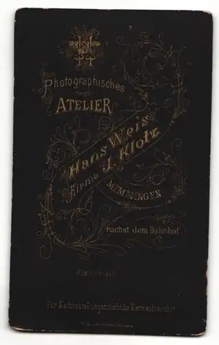 Fotografie H. Weis, Memmingen, Portrait junger Mann im Halbprofil