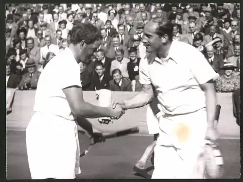 Fotografie Tennis Davispokal Deutschland vs Schweden, K. Schröder & Roderich Menzel 1939