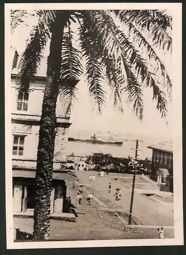 Fotografie Ansicht Freetown, Blick auf den Hafen