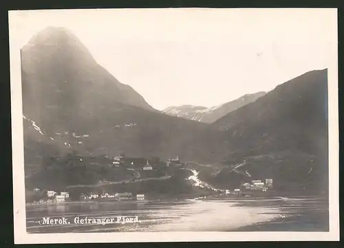 Fotografie Ansicht Geiranger Fjord in Norwegen