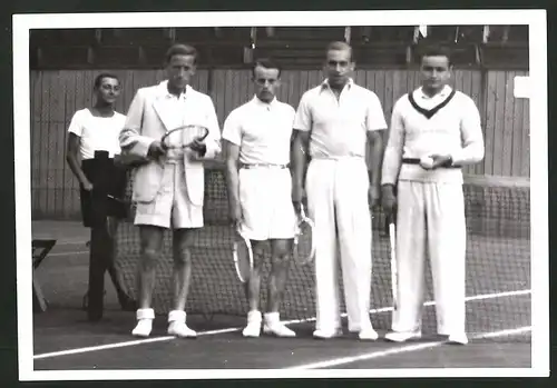 Fotografie Tennis Länderspiel Deutschland vs Kroatien 1941, Deutsches Doppel Henkel-Giess