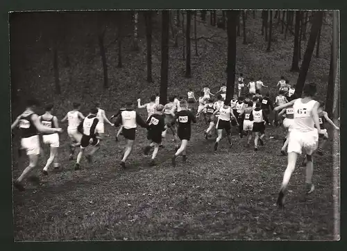 Fotografie Ansicht Berlin-Grunewald, Waldlauf des BSC Komet