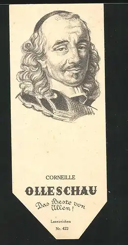 Lesezeichen Olleschau Nr. 422, Portrait Corneille